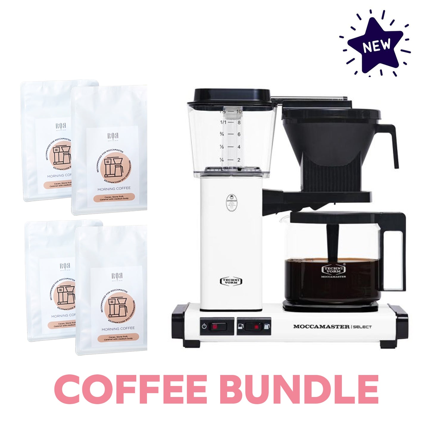 **OFFER ALERT ** Buy a Moccamaster, Get 4 Free Bags of Morning Coffee - Matte White