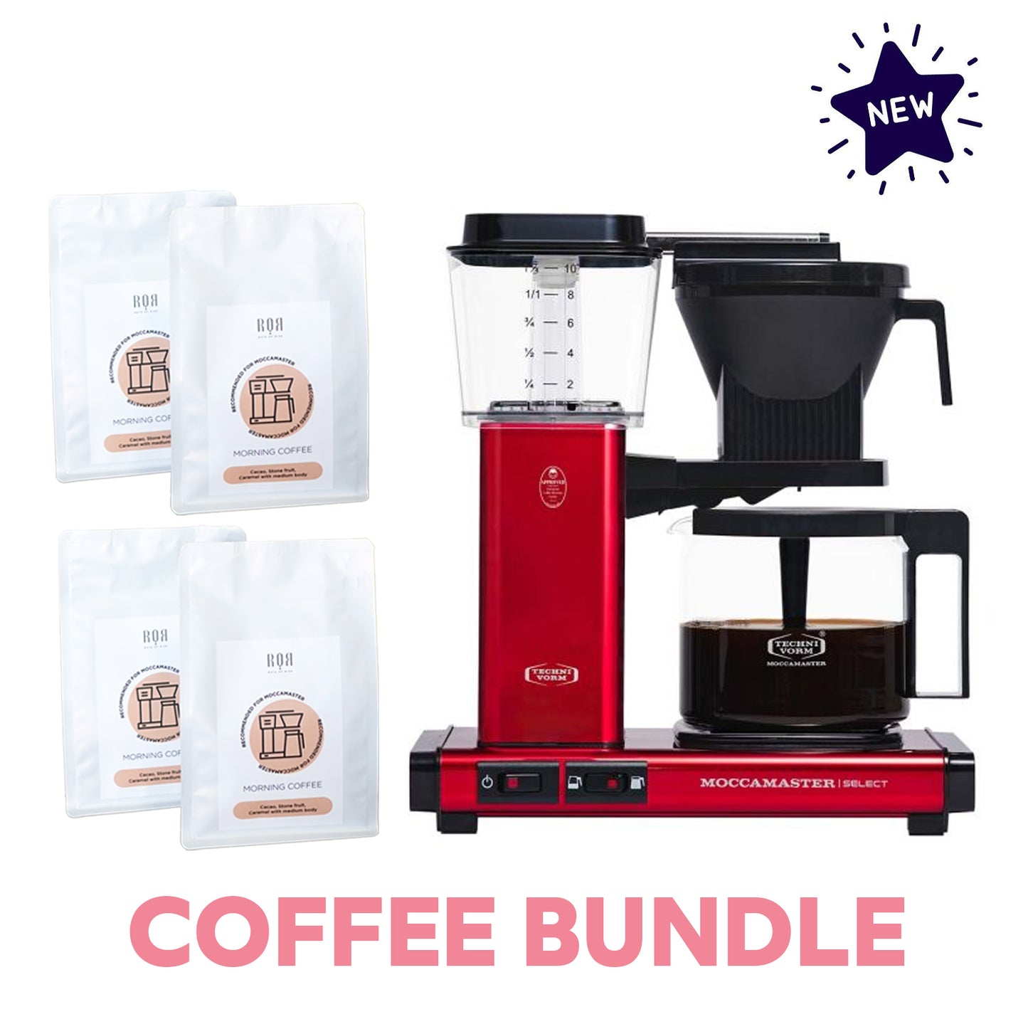 **OFFER ALERT ** Buy a Moccamaster, Get 4 Free Bags of Morning Coffee - Metallic Red