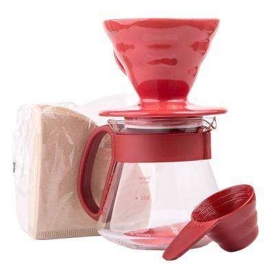 Hario - Ceramic Coffee Dripper & Pot V60-01 - Red