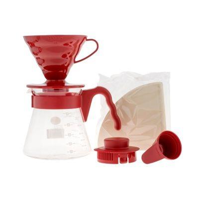 Hario - Plastic Coffee Pour Over Kit V60-02 - Red