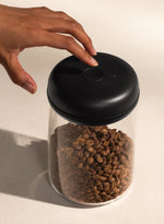 Fellow Atmos twist lock vacuum coffee canister close view