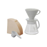 Hario - Ceramic Coffee Dripper & Pot V60-02 - White