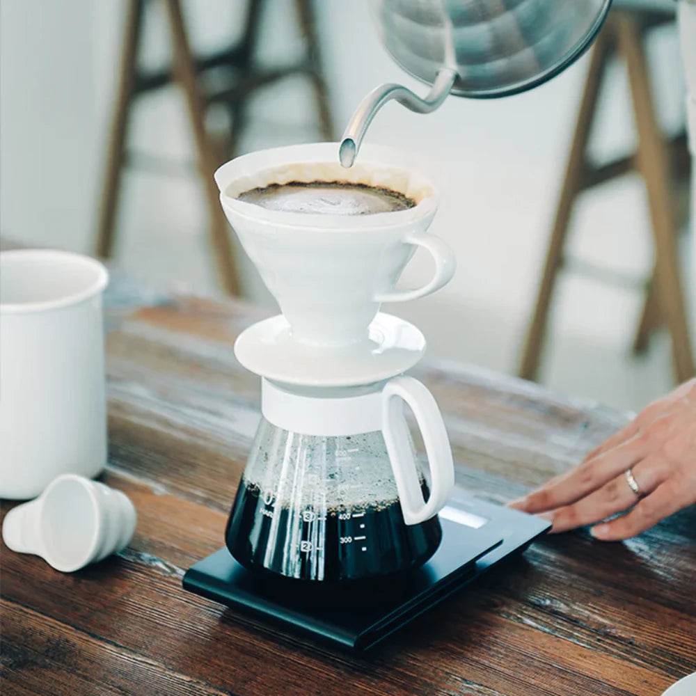 Hario - Ceramic Coffee Dripper & Pot V60-02 - White