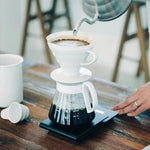 Hario - Ceramic Coffee Dripper & Pot V60-02 - White