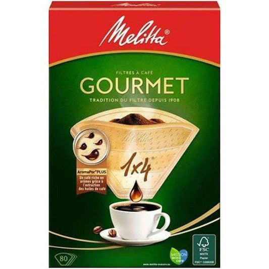 Melitta - Paper Filters 1x4 Gourmet Aroma Zones EU - 80
