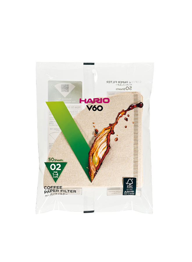 Hario - Misarashi Brown Paper Filters V60-02 - 100pcs