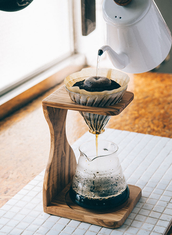 Hario - V60 Olive Wood Stand Set